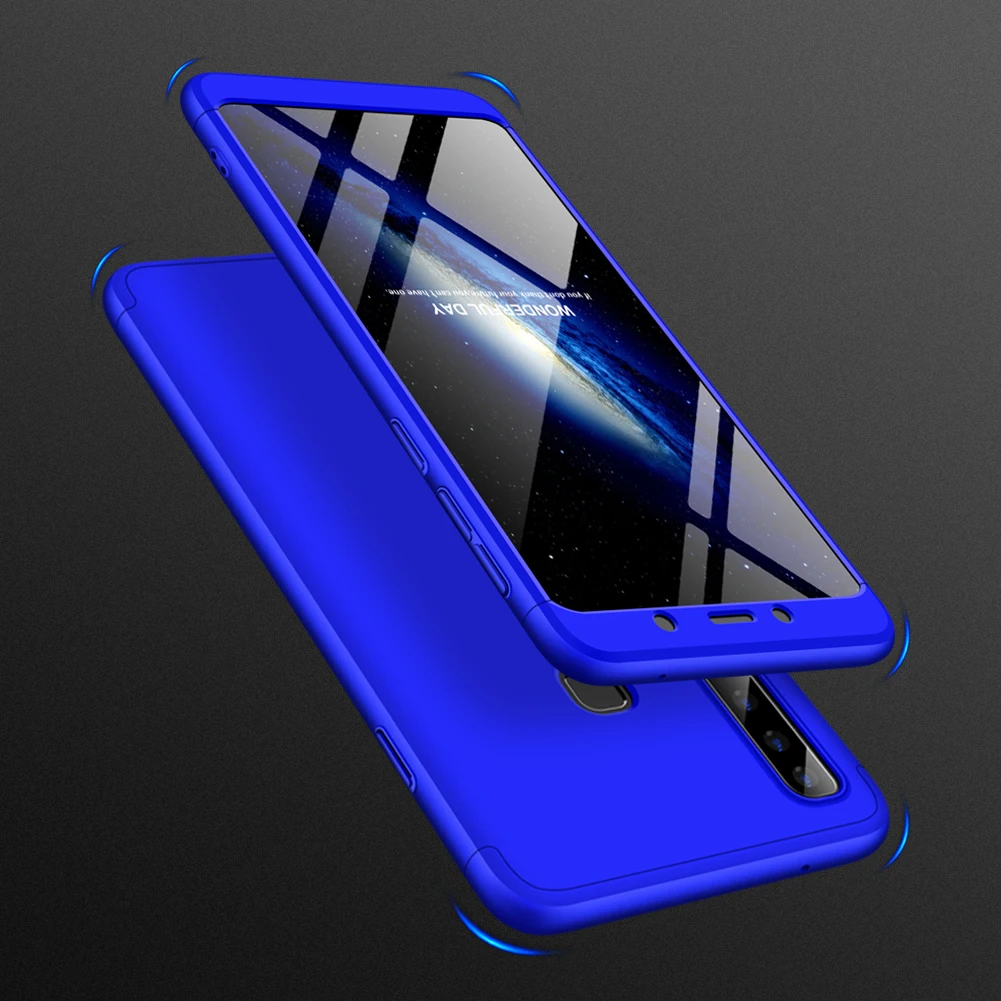 Blue GKK Полный Чехол для samsung Galaxy A10 A30 A50 M30 M20 M10 J2 J3 J4 Plus J5 J6 Prime J7 на Nxt J8 Duo C9 Pro чехлы - Цвет: Blue