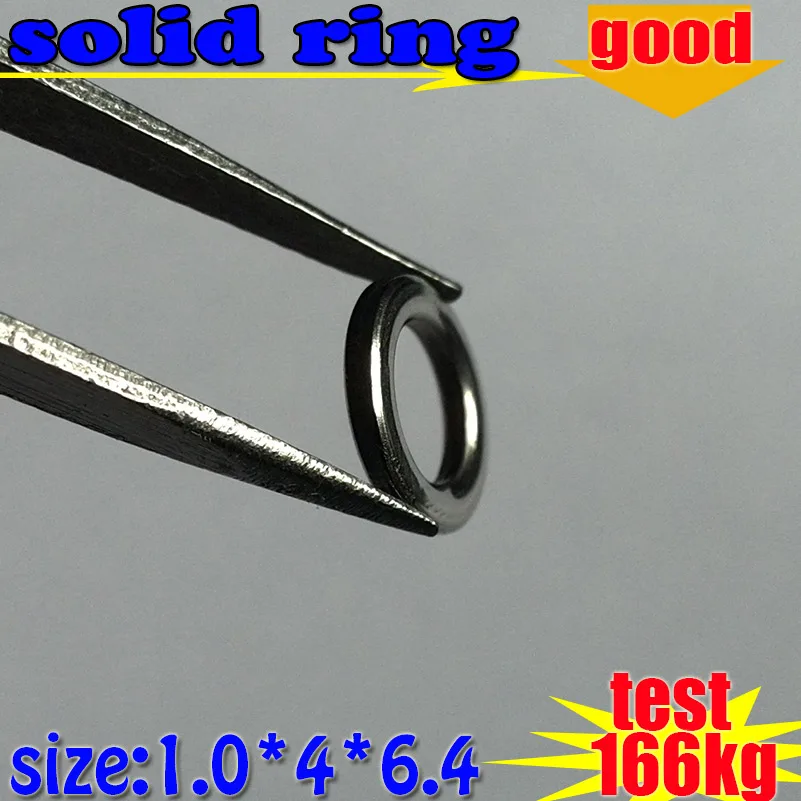 2016only fishlures 30pcs/lot fishing solid ring size 1.0*4*6.4mm 304 stainless steel test 166kg | Спорт и развлечения
