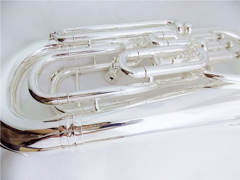 Bb euphonium 3+ 1 поршневая компенсирующая система посеребренный корпус ABS и мундштук, музыкальные инструменты профессиональные