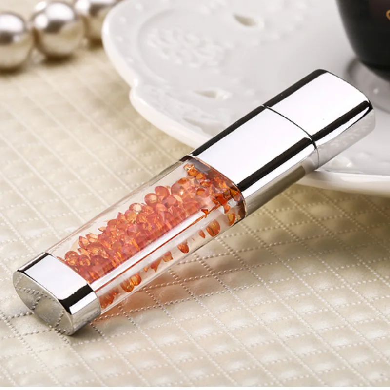 Orange Пользовательский логотип, новые Кристальные элементы, usb флеш-накопители, USB 2,0, флеш-накопитель, u-диск, флешка, 4 ГБ, 8 ГБ, 16 ГБ, 32 ГБ, Рождественский подарок - Цвет: Orange