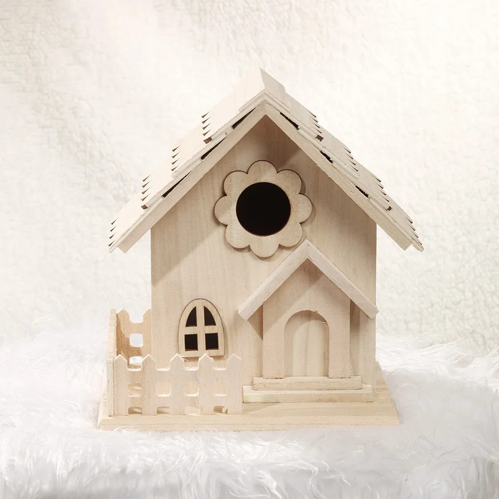 Новая деревянная птичья дверь домик для разведения коробка с тигровой кожей