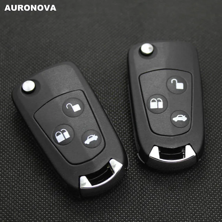 AURONOVA новый обновленный Складной Корпус ключа для Ford Mondeo FO21 Blade 3 белые кнопки цвет
