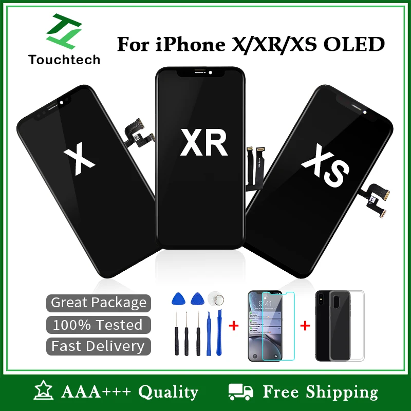 ЖК дисплей с дигитайзером для iPhone X сменные детали в сборе черный OLED и TFT сенсорный