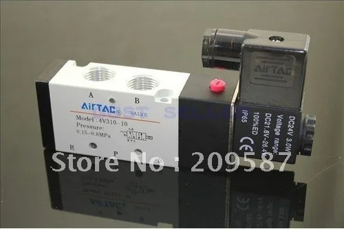 1x 4V310-10 5Ports2Position Пневматический воздушный клапан 3/8 &quotBSPT 12 В DC/24 DC /36 110 AC/220 AC |