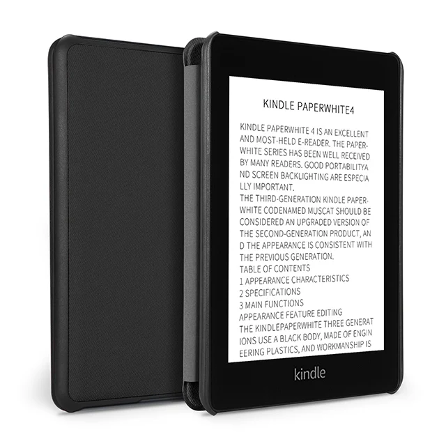 Для Kindle Paperwhite 4 чехол для планшета с откидной подставкой и кронштейном для смарт-планшета из искусственной кожи чехол для Amazon Kindle Paperwhite 4 Чехол - Цвет: Черный
