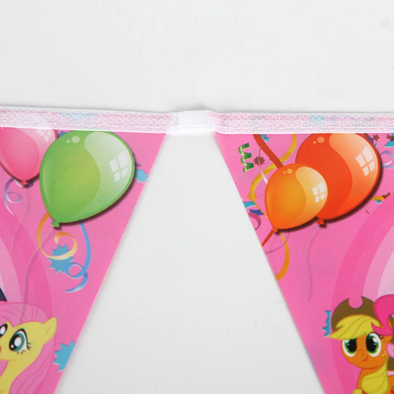 10 флагов/упаковка, 2,5 м, вечерние флаги My Little Pony, детские товары для дня рождения, Вымпел, баннеры, флажки, украшение для рождественской вечеринки