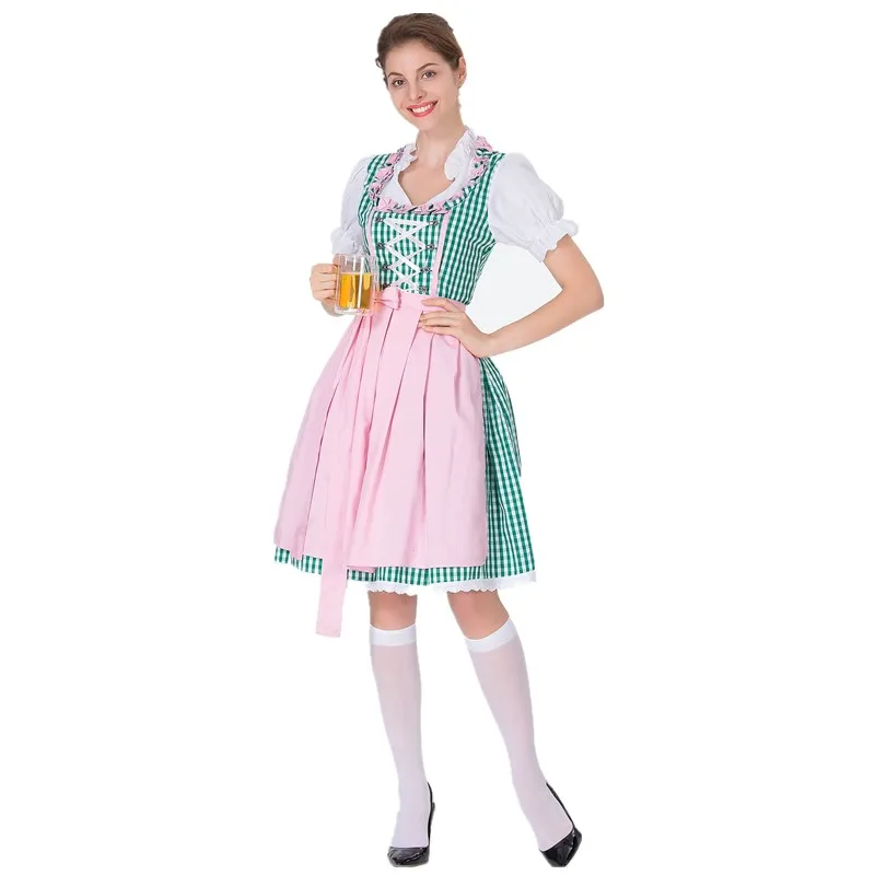 Немецкая традиционная Октоберфест для девочек дирндль сервировочный костюм