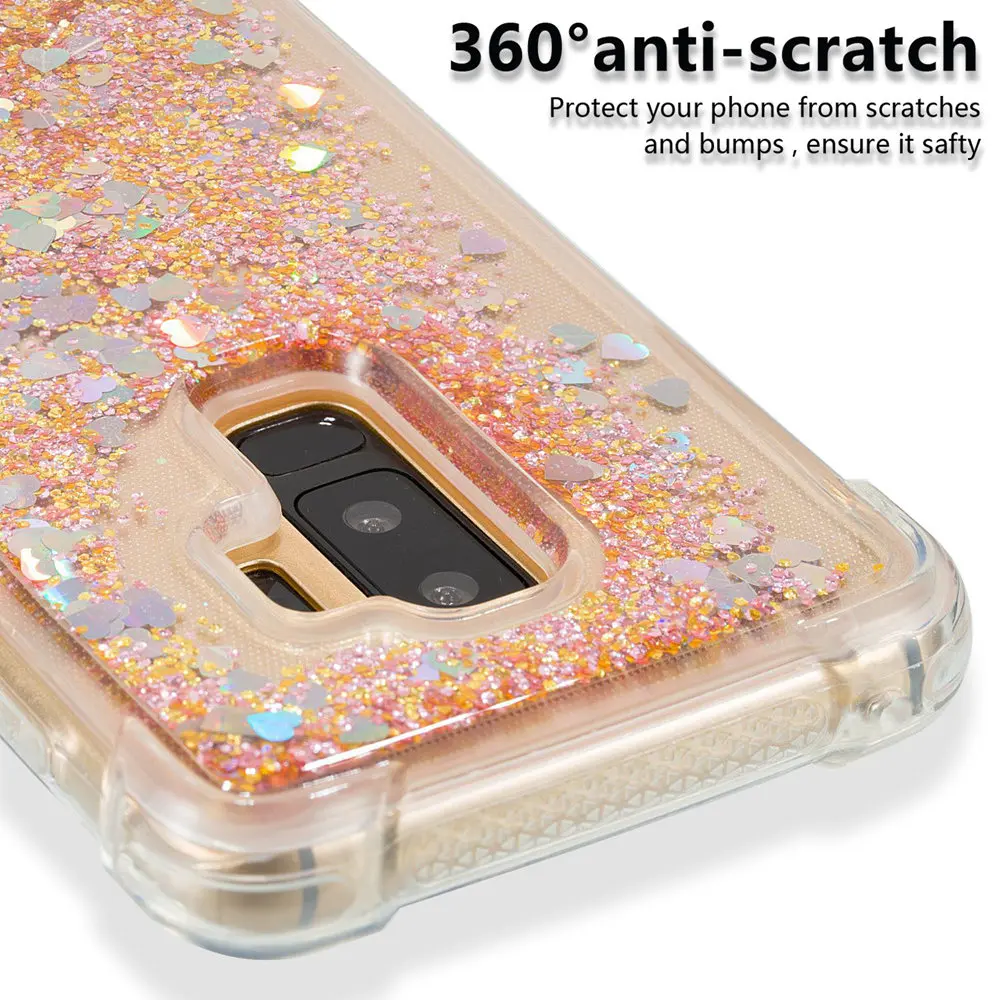 Glitter Stars Phone Case for Samsung Galaxy S9 Plus S9+ G965 G965F SM-G965F SM-G965F/DS Quicksand Soft Back Cover 9s 9 s 9Plus |