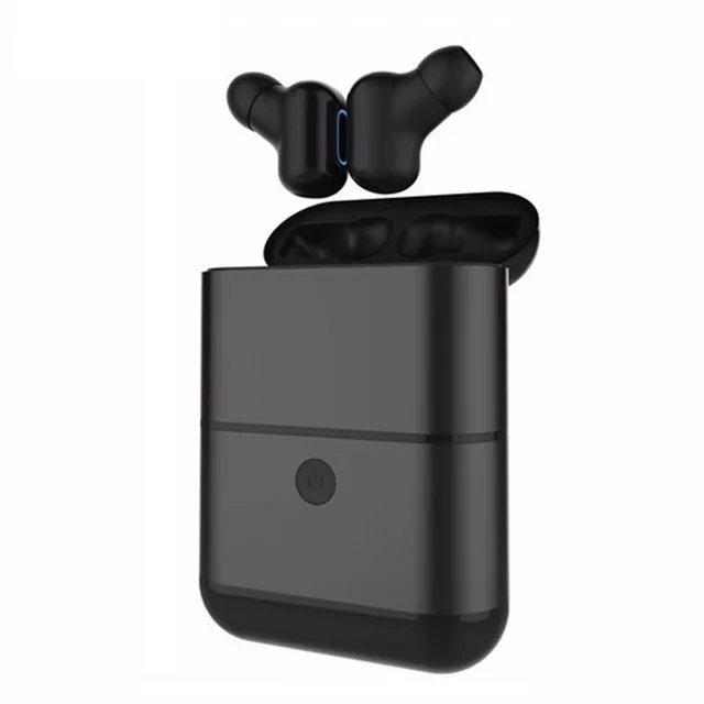 black X2 TWS bluetooth-гарнитура 5,0 наушники беспроводные наушники мини-Ушная вилка с зарядным аккумулятором питания в ухо наушники для iPhone - Цвет: black