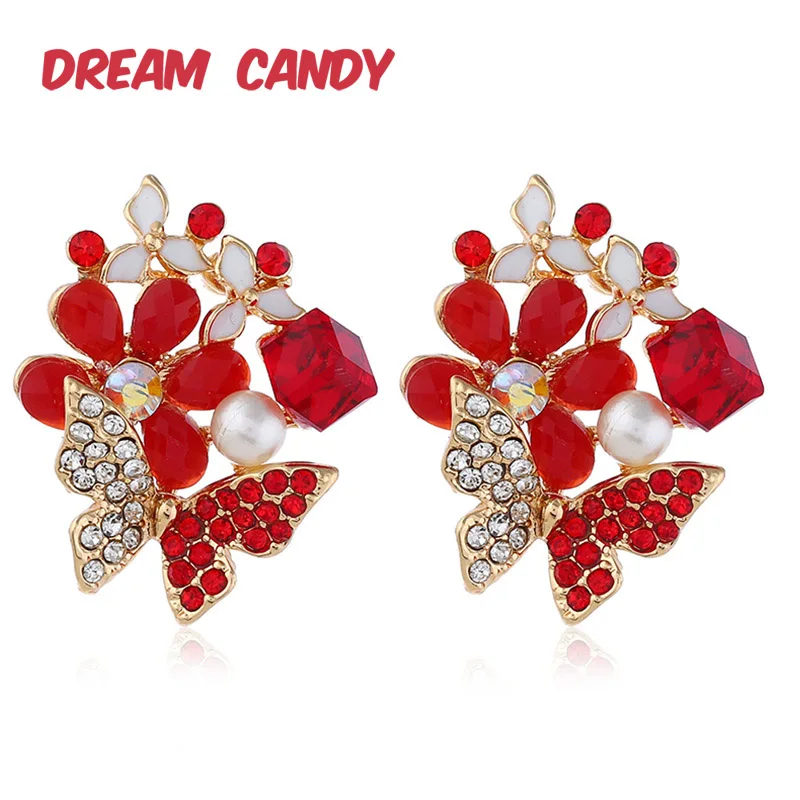 Женские серьги-гвоздики с эмалью 3 цвета | Украшения и аксессуары