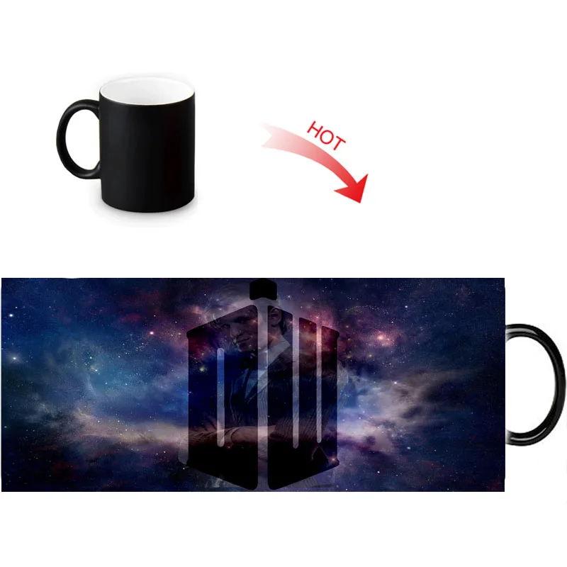 Doctor Who Горячие реактивные чувствительные кружки черно-белая меняющая цвет