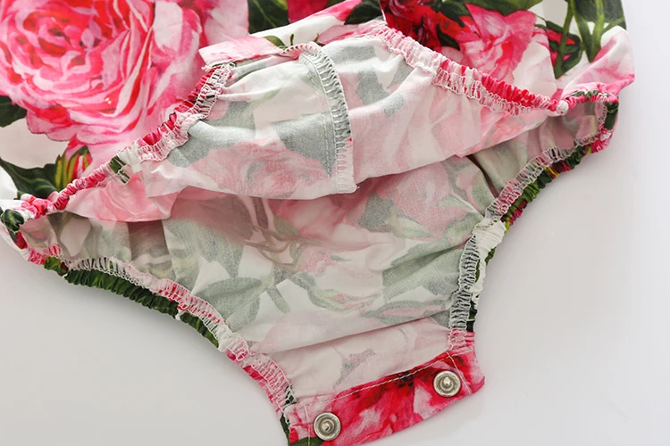 Высококачественный розовый хлопковый комбинезон для новорожденных девочек