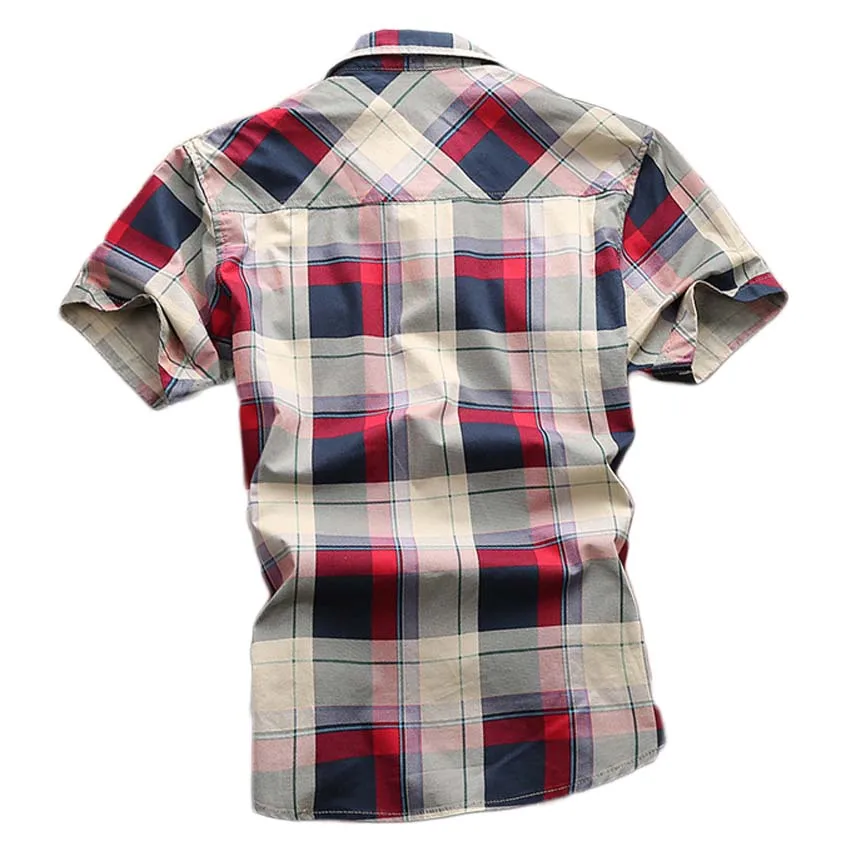 AFS JEEP Новая повседневная клетчатая рубашка для мужчин новая брендовая мужская