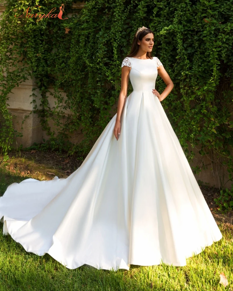 Naryka Иллюзия Аппликации Вернуться Дизайн Vestido Де Novia Новое Прибытие Chic Кружева