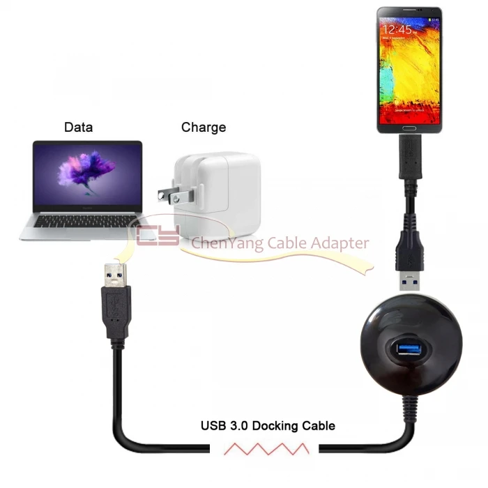 Chenyang USB 3,0 тип-a штекер к гнезду расширение док-станции стыковочный кабель 0,8 м