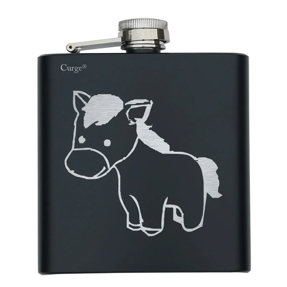 Модная фляжка из нержавеющей стали с 12 зодиакальными узорами 6 унций|Плоские