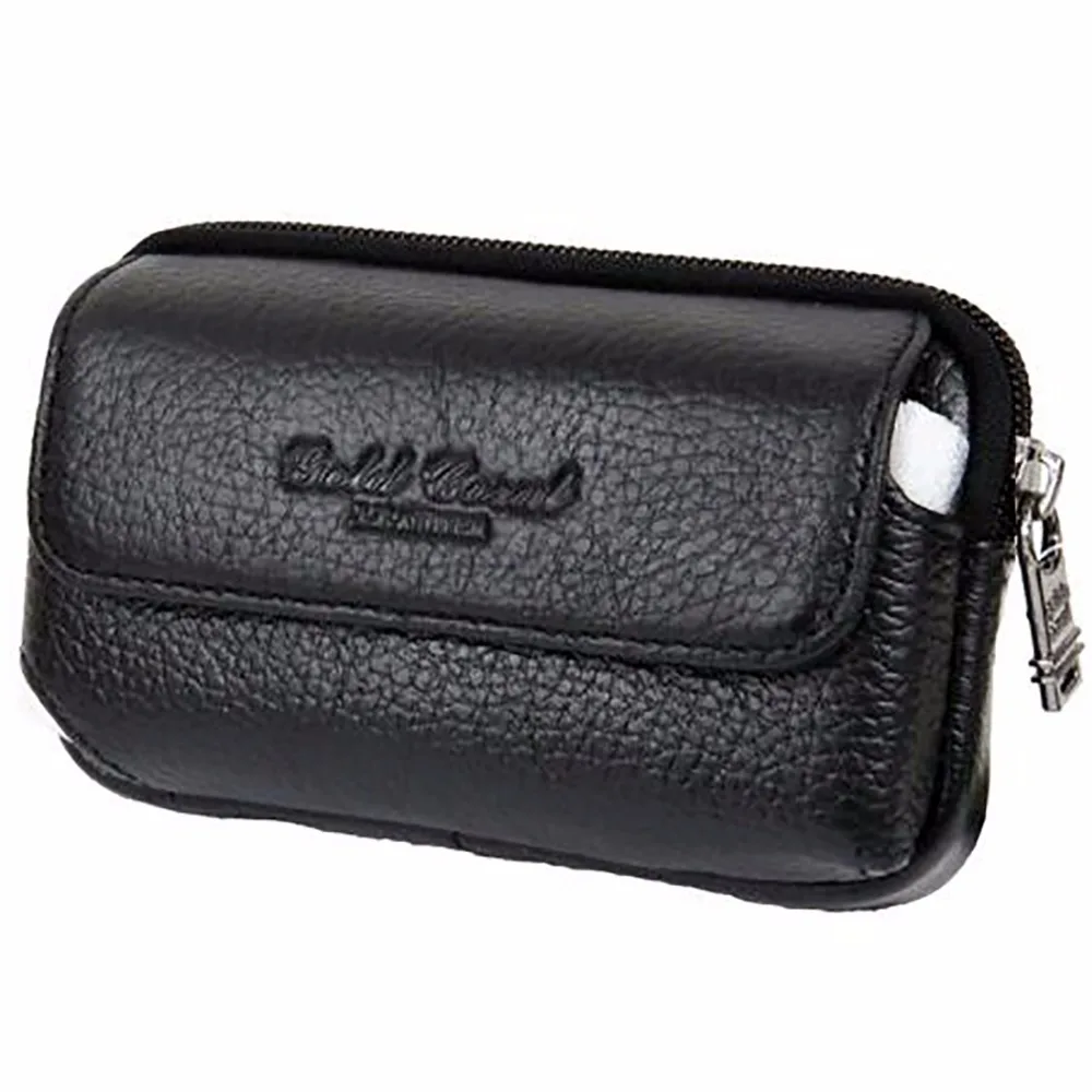 Высококачественный мужской чехол в виде поясной сумки из натуральной кожи с