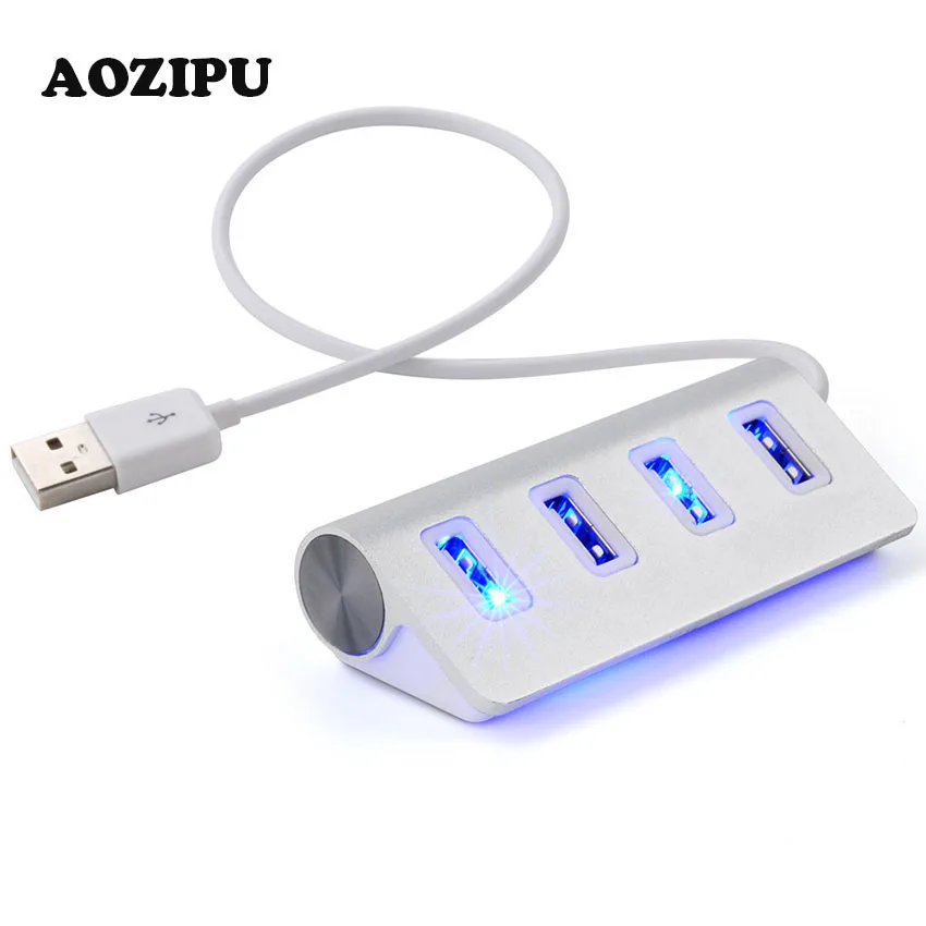 Алюминиевый мини 4 порта USB концентратор Высокоскоростной 2 0 порт портативный