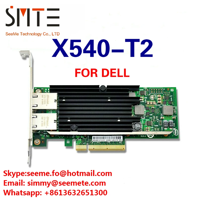 

X540-T2 совместим с сетевым адаптером DELL RJ45 10G Dual PCI-E Ethernet