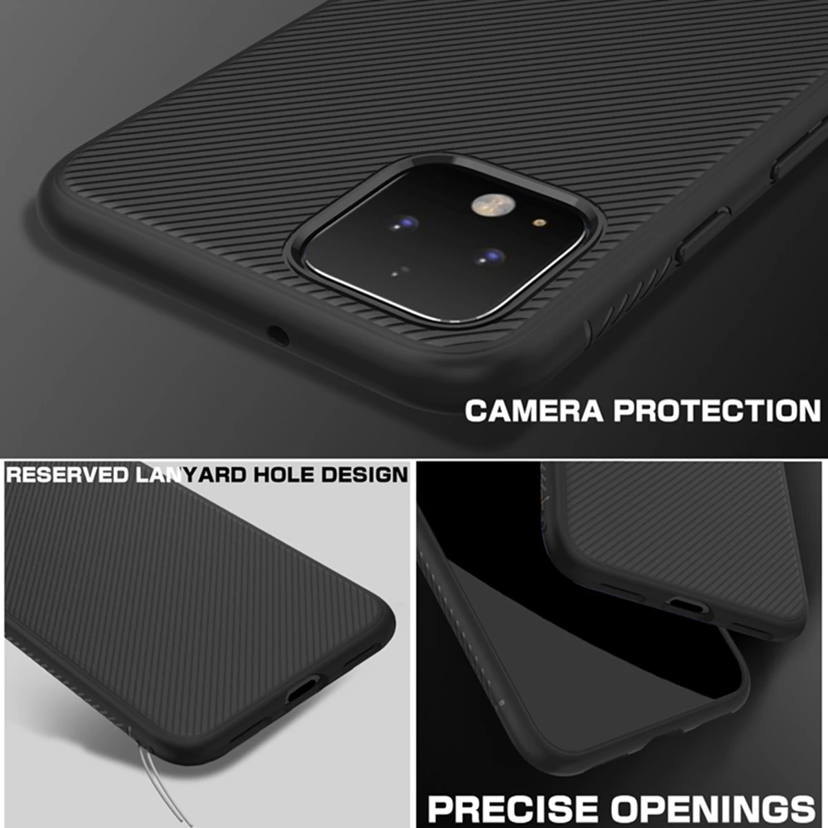 For Google Pixel 4 XL Case Soft Silicone Shockproof Rugged Matte Textured Slim TPU Cover Pixel4 4A Armor | Мобильные телефоны и