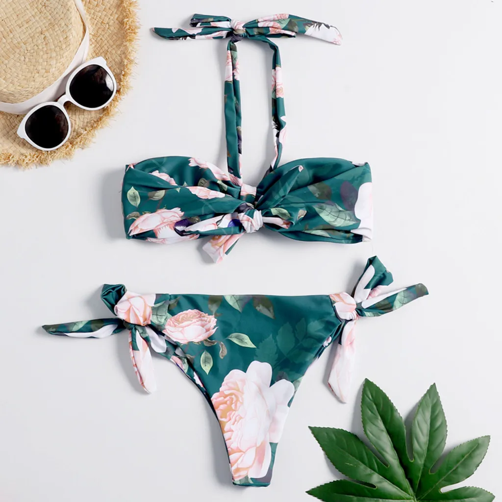 Magnificent Bather Swimwear For Women Floral Print Beach Swimsuit Bathing Monokini Padded Bikini Fabulous Swimming Suit | Спорт и