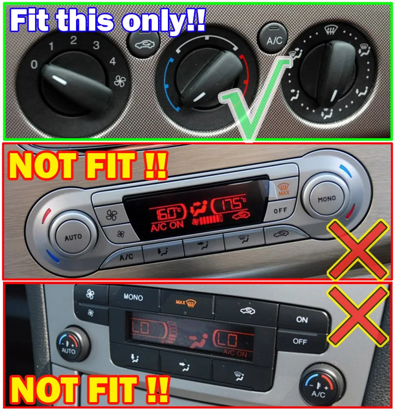3 шт. для Ford Focus 2 Mondeo C-Max S-Max красный кондиционер A/C нагреватель климатический