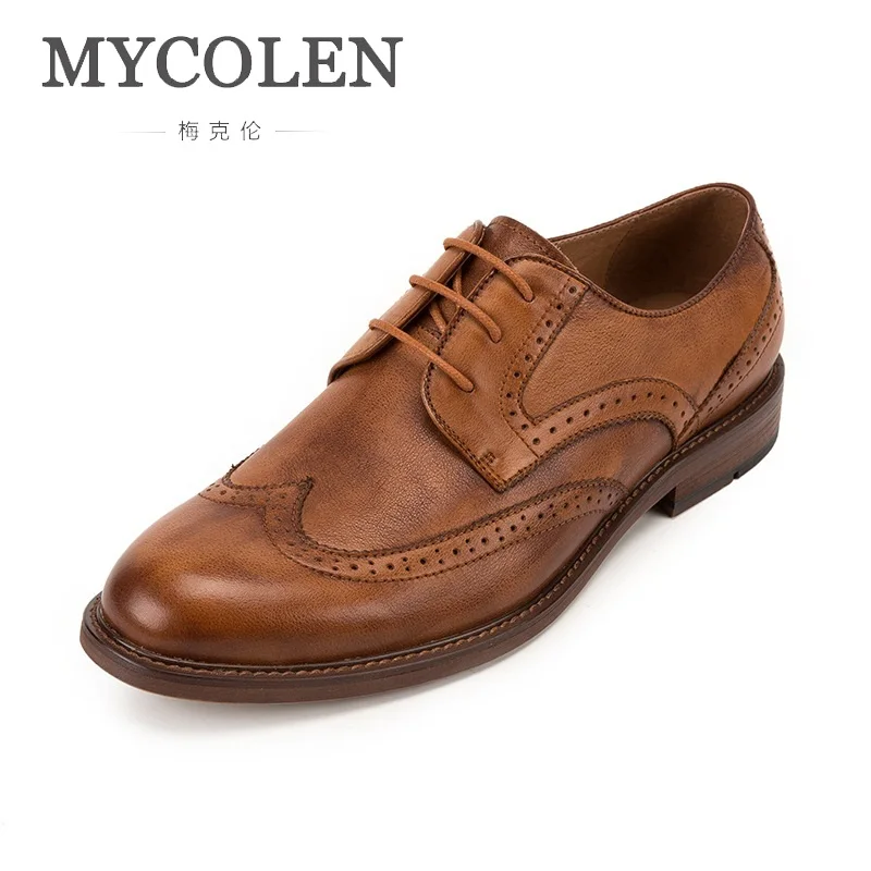 MYCOLEN/Роскошные брендовые роскошные модные мужские туфли обувь с перфорацией типа