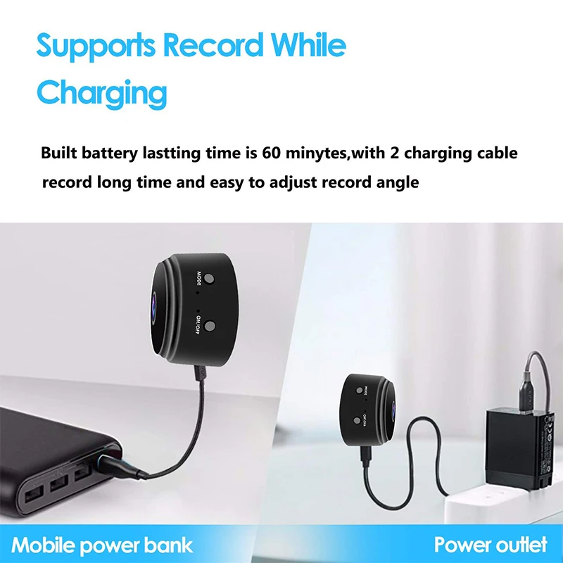 A9 Wifi IP Full HD 1080P Мини камера Espion ночного видения секретная обнаружения движения DVR