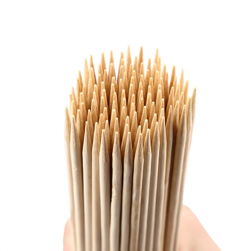 

4 x100pcs/Pack BBQ Party Wooden Skewers Disposable skewers Bamboo sticks for Vegetables and Meat foods 9.85''/25cmx3mm brochette