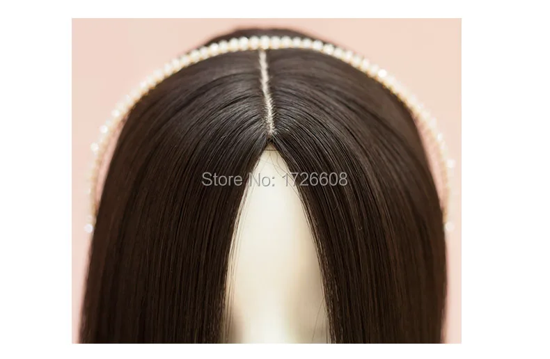 Моно Кружево волос парик тонкая кожа натуральных Волос Топпер Длинные Парики