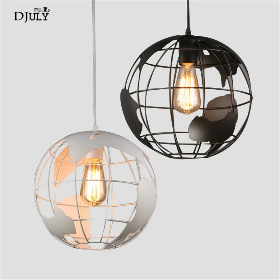 Американский винтажный железный подвесной светильник в форме глобуса стиле