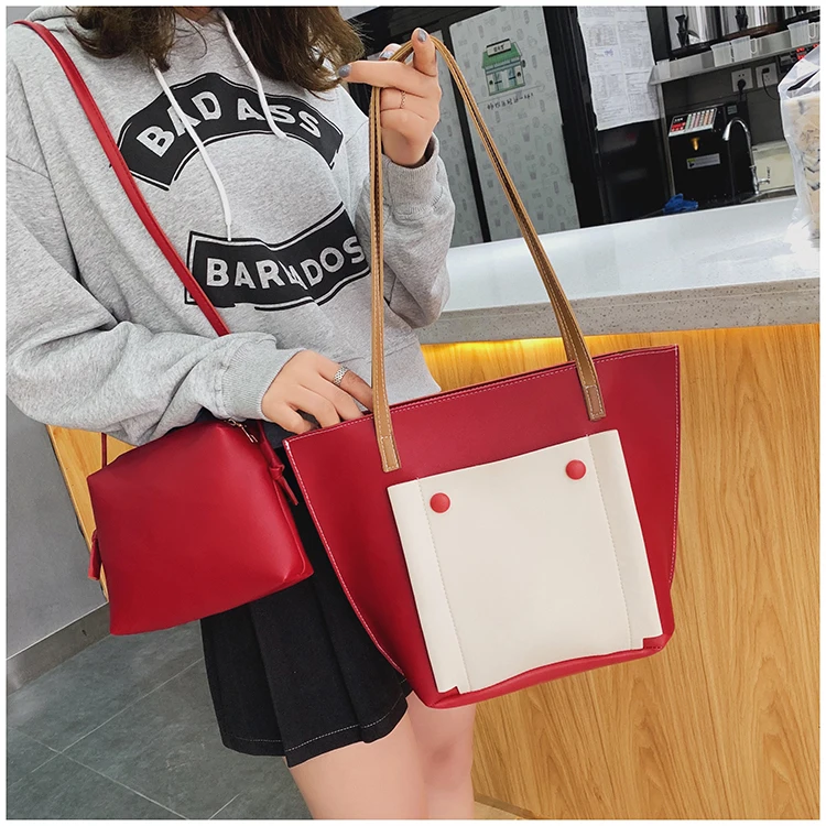 Твердые вельветовые сумки на плечо Экологичная OL Сумка Набор холщовые через