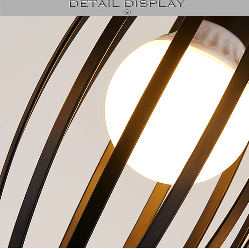 Светодиодные подвесные светильники винтажные люстры с железной клеткой абажур в