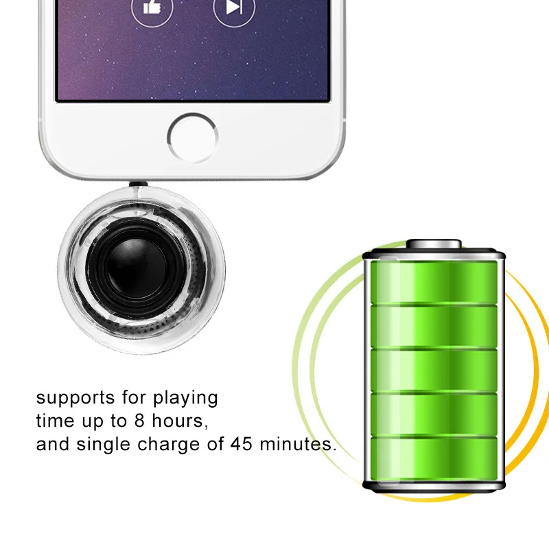 Универсальный мини смартфон 3 5 мм Aux динамик перезаряжаемый компактный