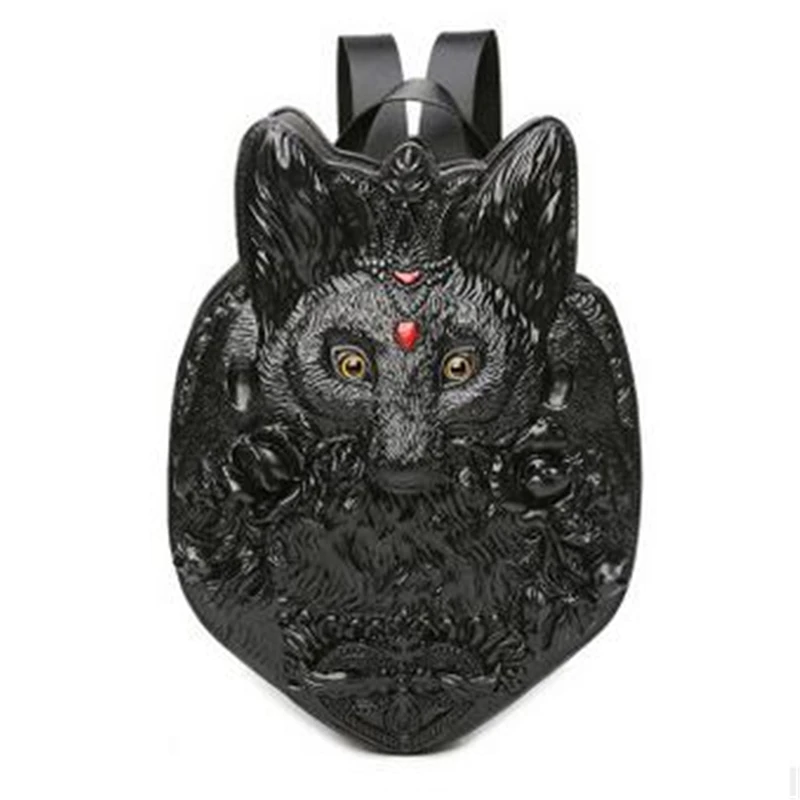 2019 Новый брендовый черный рюкзак для путешествий Готический мужской с животными