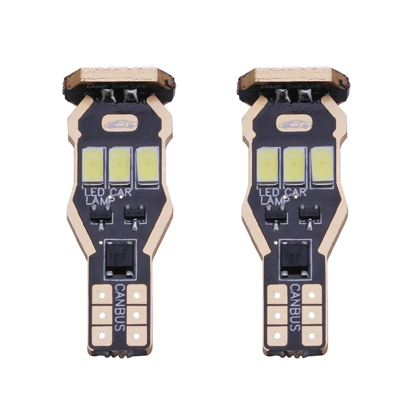 2 шт. W16W T15 Canbus светодиодные лампочки 912 921 920 неполярность 5630 9SMD led Автомобильный