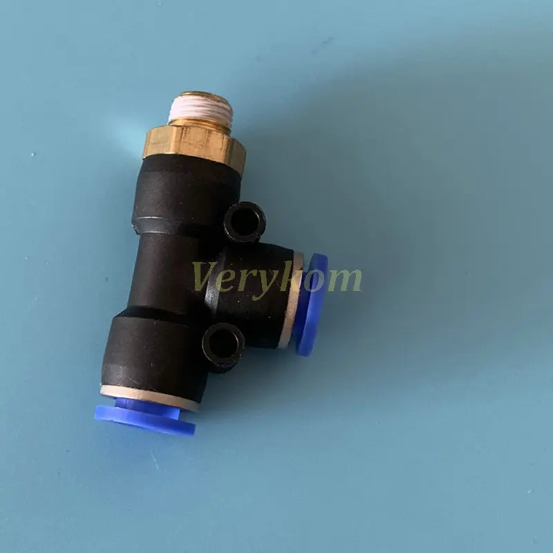 Оптовая продажа 100 шт./лот пневматические мужские тройники воздушный фитинг 6 мм