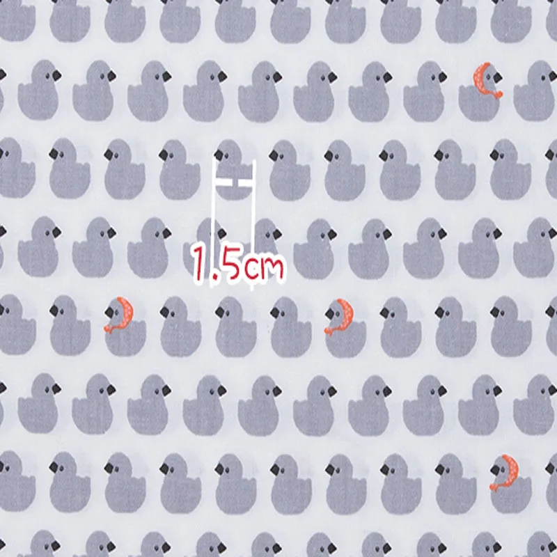 Милая хлопковая ткань с принтом желтых и красочных маленьких уток 50x160 см 7 видов