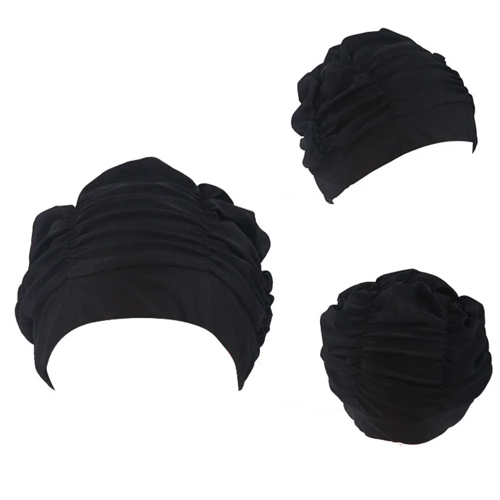 Swimming Hat Women Unisex Girls Long Hair Bathing Cap Swimming Cap Stretch Drape July05