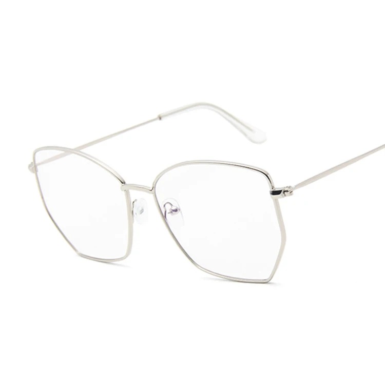 SilverTrans Women Cat Eye Sunglasses Cute Sexy Brand Designer Summer Retro Oversized Frame Black Yellow Cateye Sun Glasses Female - Цвет линз: SilverTrans