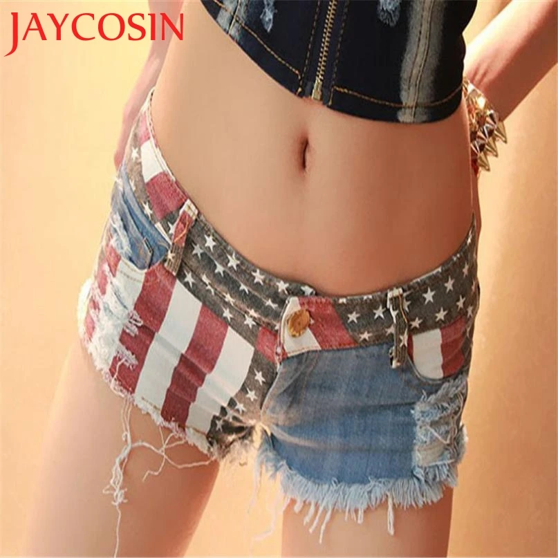 JAYCOSIN 1 шт. сексуальные мини шорты с американским флагом джинсы горячая Распродажа