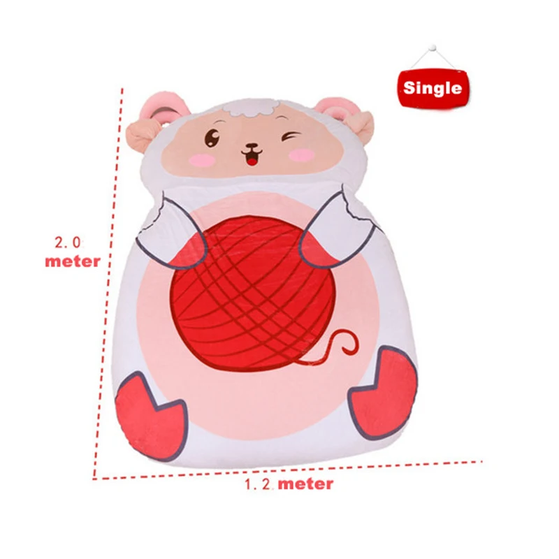 Fancytrader огромное набивное животное Овечья кровать мягкий плюшевый мешок матрас