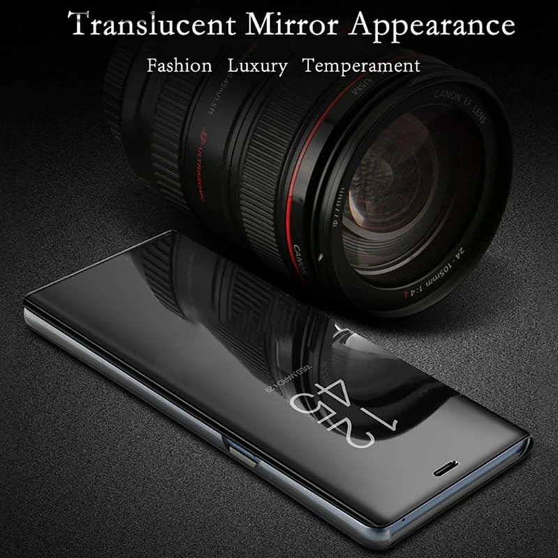 Прозрачный зеркальный умный флип-чехол для huawei Y7 Y6 Prime Y5 Lite Y9 P30 Pro Lite P Smart Plus DUB-LX1 FIG DRA LX5 POT