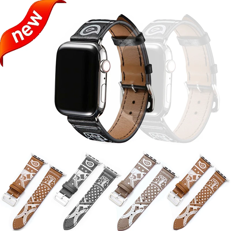 Ремешок кожаный для apple watch band 44 мм и браслет 40 iwatch 4 42 series 3/2/1 38 мм|Ремешки часов| |