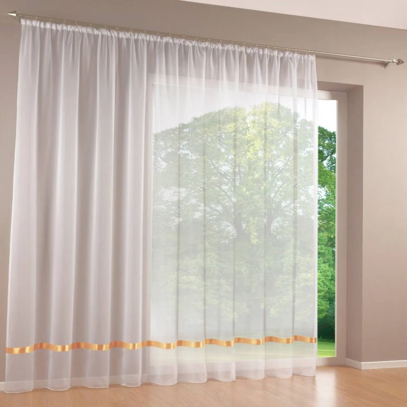 2014 роскошный белый цвет душ шторы для гостиной украшения москитная штора