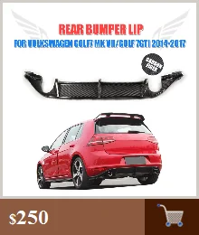 Углеродного волокна задний спойлер на крыше козырек окна губы для Volkswagen VW Golf 7 VII MK7 Стандартный хэтчбек GTI R