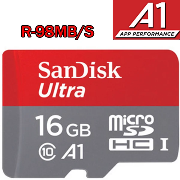 16GB R98MBs A1 Двойной Флеш-накопитель SanDisk micro sd 128 Гб 64 ГБ 32 ГБ оперативной памяти, 16 Гб встроенной памяти, 98 МБ/с. TF usb флэш-карта памяти, мicro sd 8 ГБ/48 МБ/с. class10 продукт - Емкость: 16GB R98MBs A1