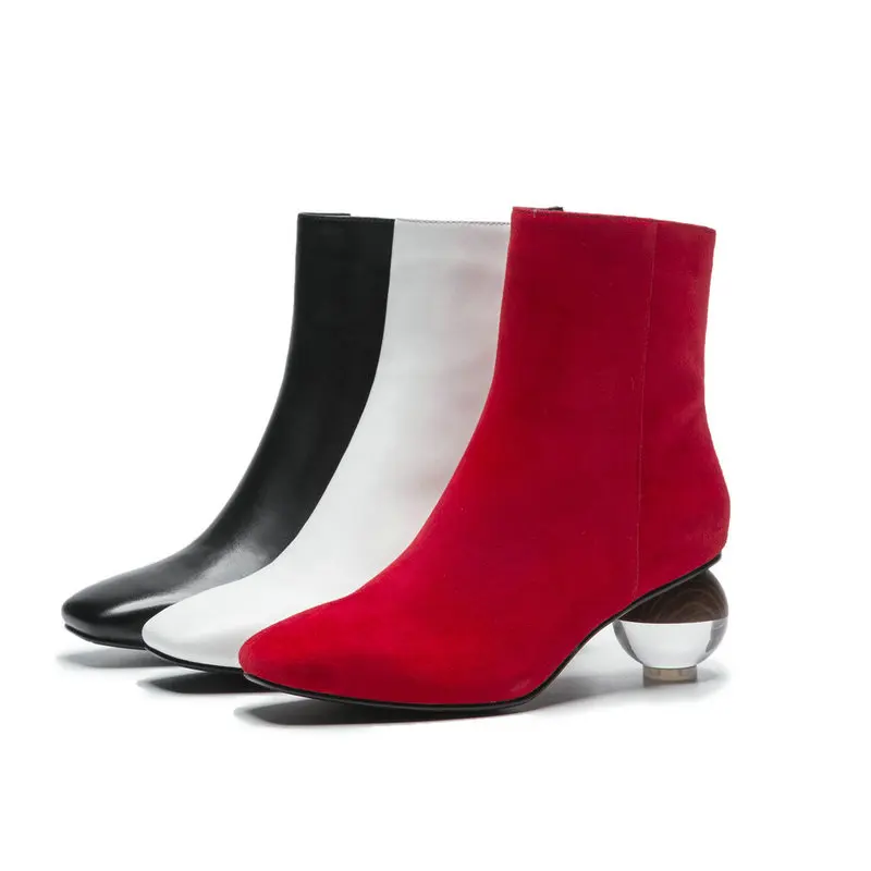 ENGERIS из натуральной кожи ботинки до середины икры для Для женщин необычном