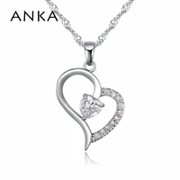 anka 2020 women the love heart white pendant necklace with aaa cubic zirconia fashion luxury necklaces jewelry girl 122675