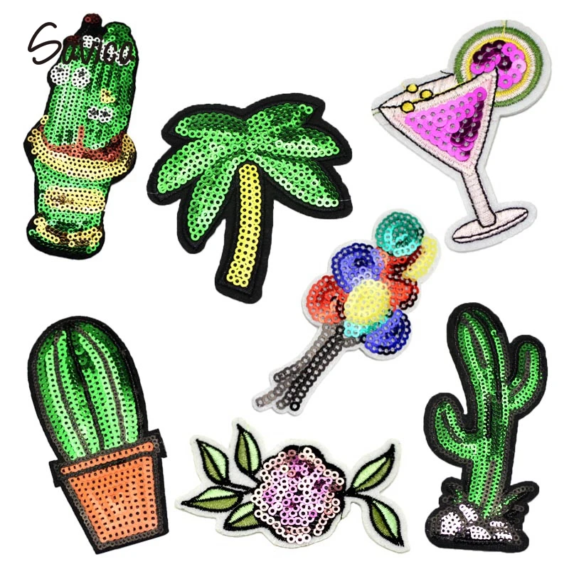 

Savica 7pcs/lot Mix Paillette Patch Iron-on Sequined Patches Sticker DIY Accessories Handcraft Garment Decor Materials LX178